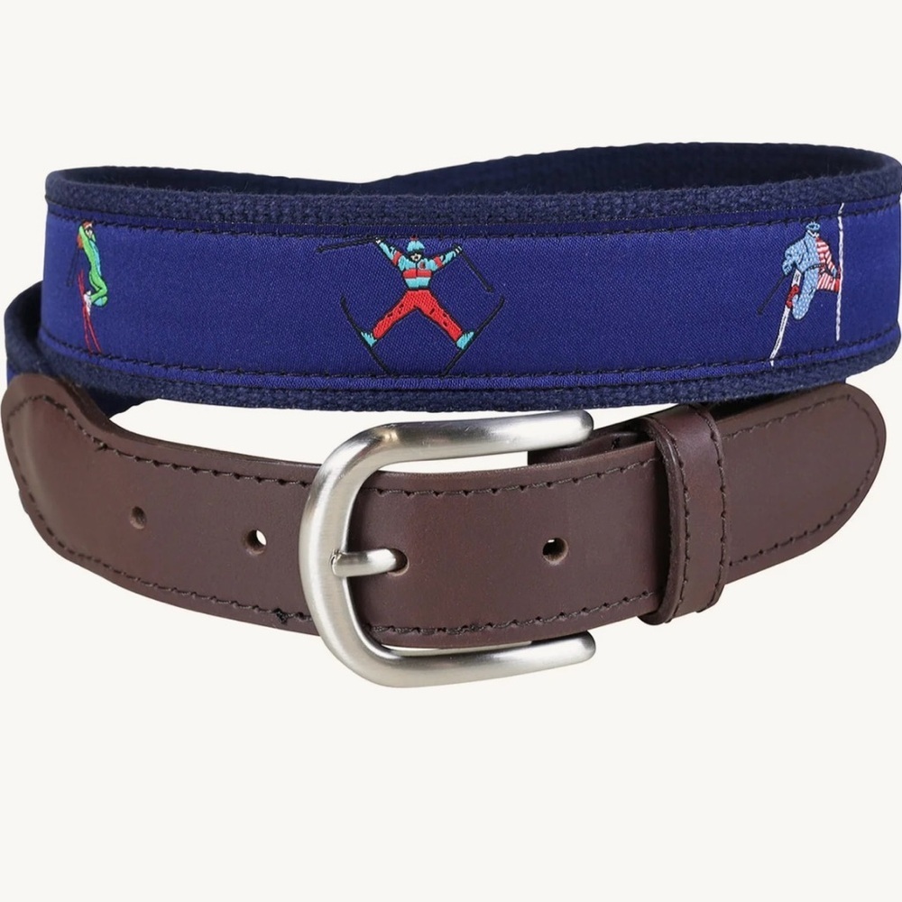 Belted Cow Company Retro Skier Ribbon Club Belt Size 44